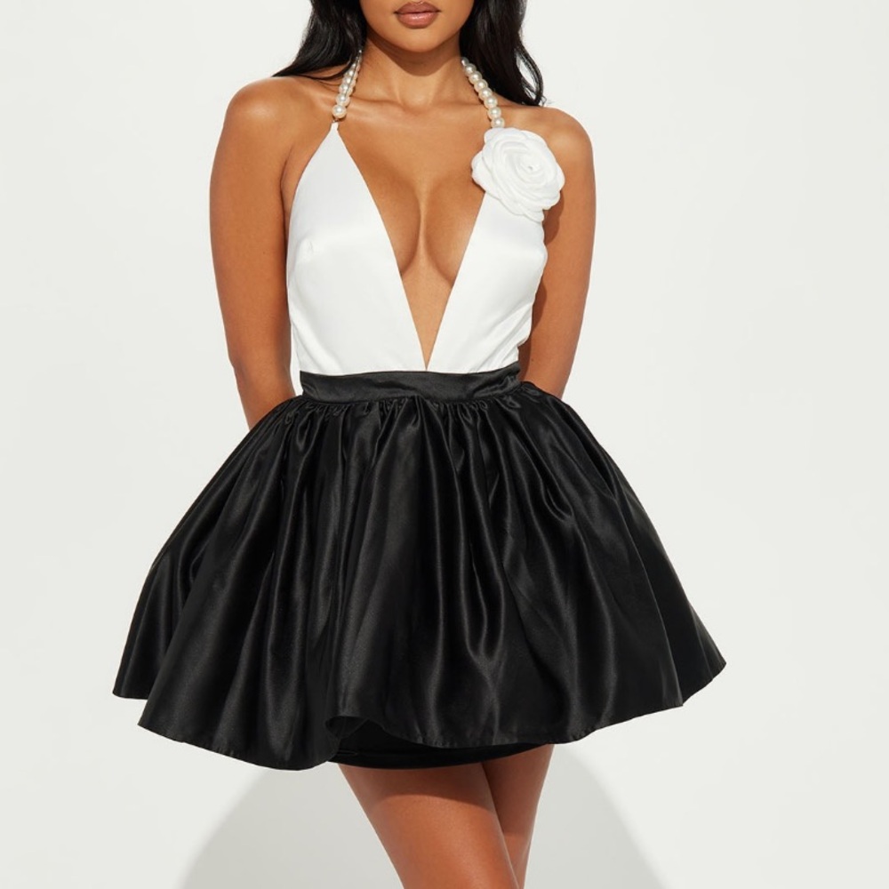 Satin Backless Mini Dress